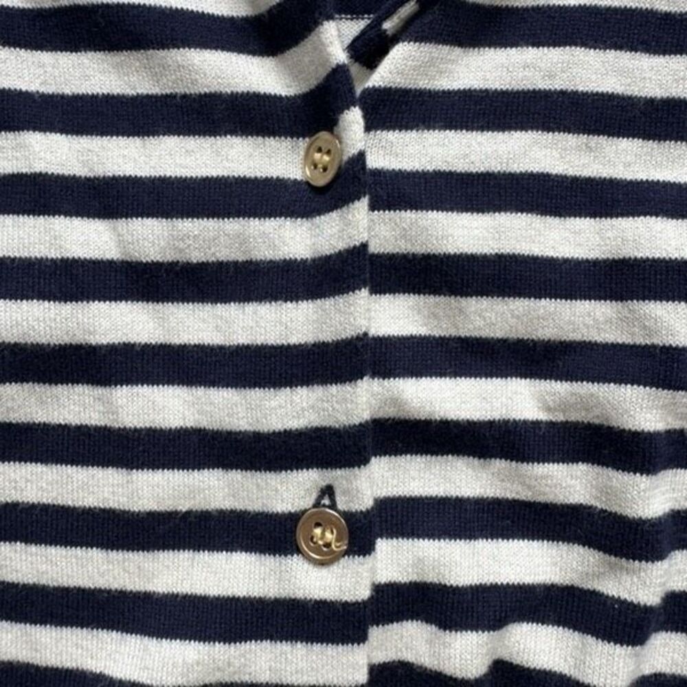 J Crew XXL Tipped stripe Caryn cardigan sweater - Picture 4 of 5